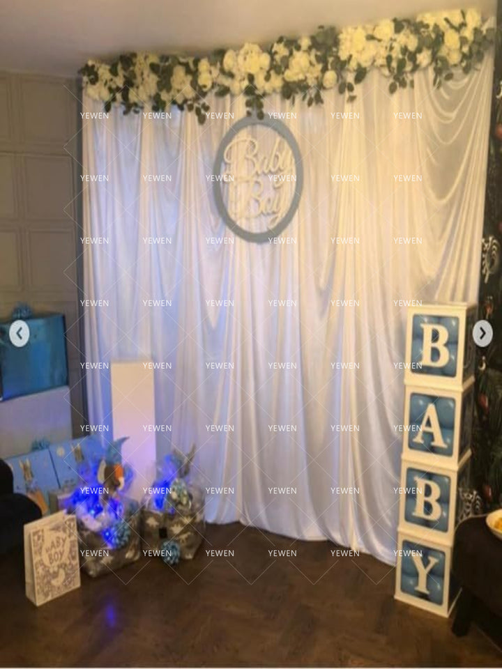 Wedding Backdrop Elastic Cloth Through Rod for Photography and Wedding Scenes YW2603102D