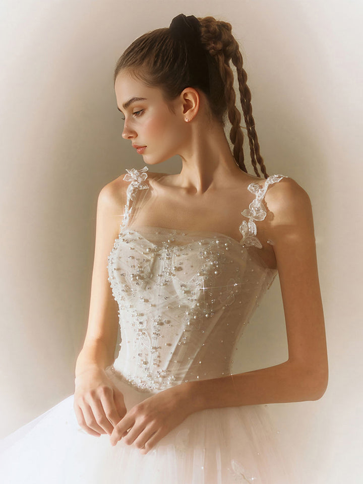 Beading Princess Wedding Dress Off Shoulder Bridal Gown