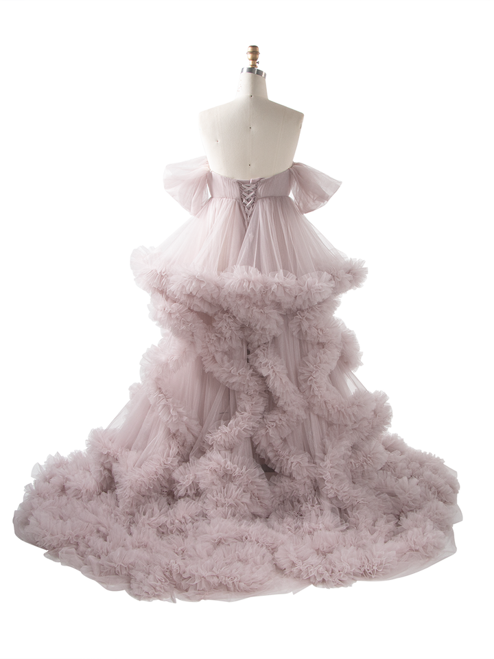 Hors de l'épaule robes de maternité pour Photo Shoot grossesse photographie Robe bébé douche Robe YW220108 