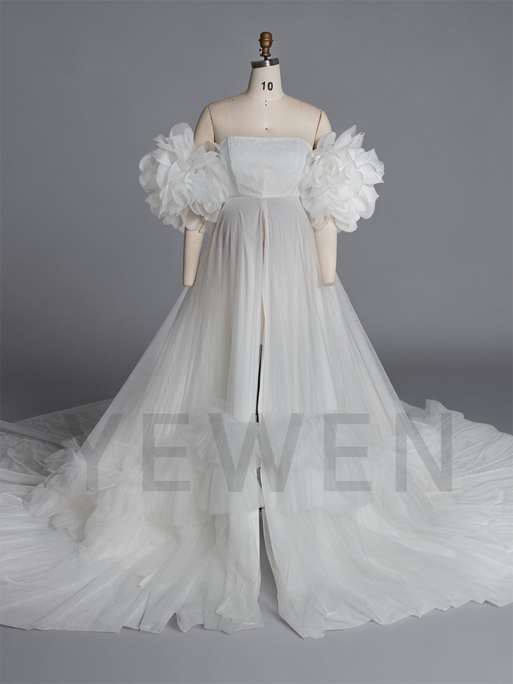 High Waist Maternity Dress Photoshoot Pregnancy Gown Custom Made YW260225