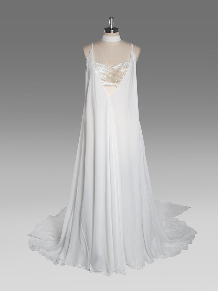 Custom Made Long Silk Chiffon Evening Dresses Prom Dress for Women YW250067