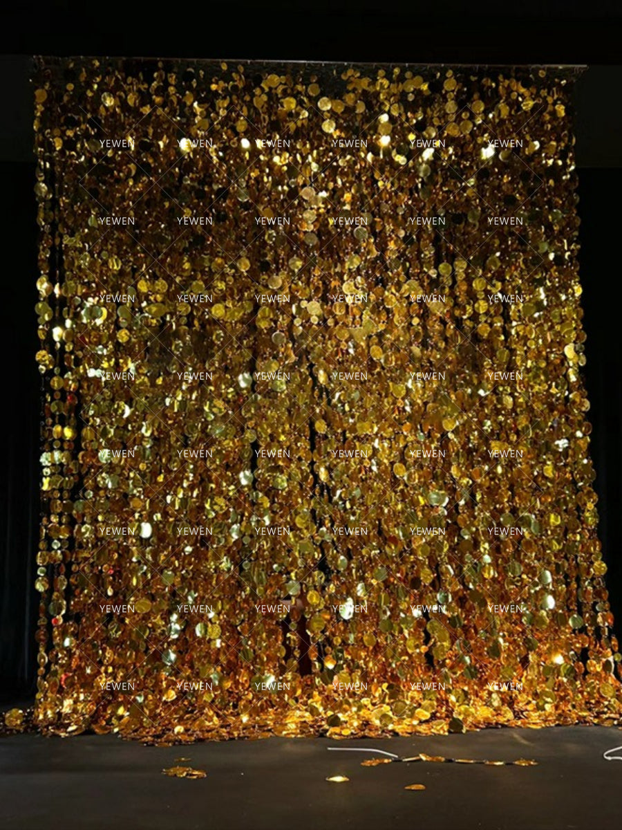 Silver Sequined Backdrop Cloth for Photo Props Decorative Wall Party Birthday Holiday Arrangement YW2603132D