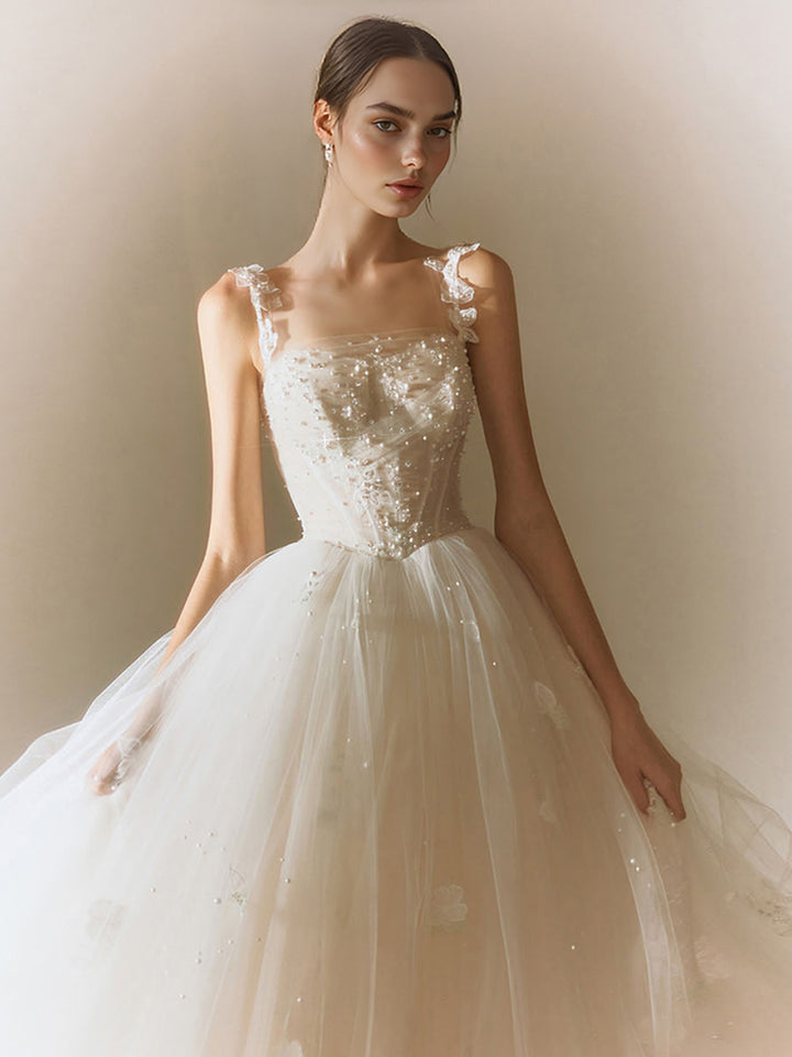 Beading Princess Wedding Dress Off Shoulder Bridal Gown