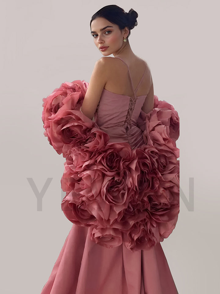 3D Flower Bridal Cape Wedding Cover Up for Women Personalized Shawl Maternity Photoshoot Accessories Elegant Cloak YW250055