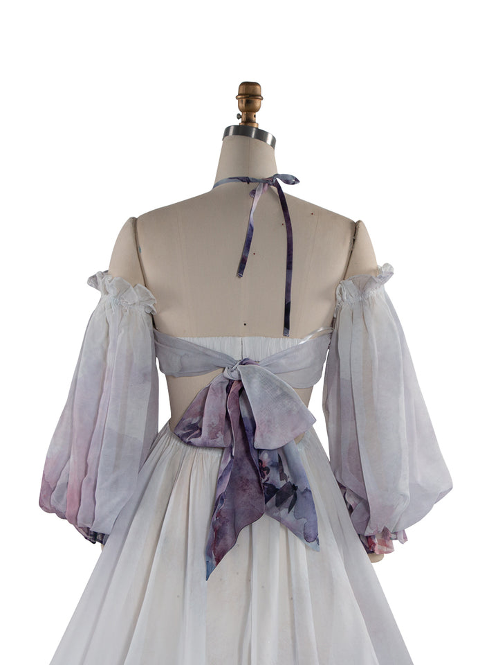 Bohemian Printed Chiffon Maternity Dress for Photoshoot Pregnancy Dress Photoshoot YW240526