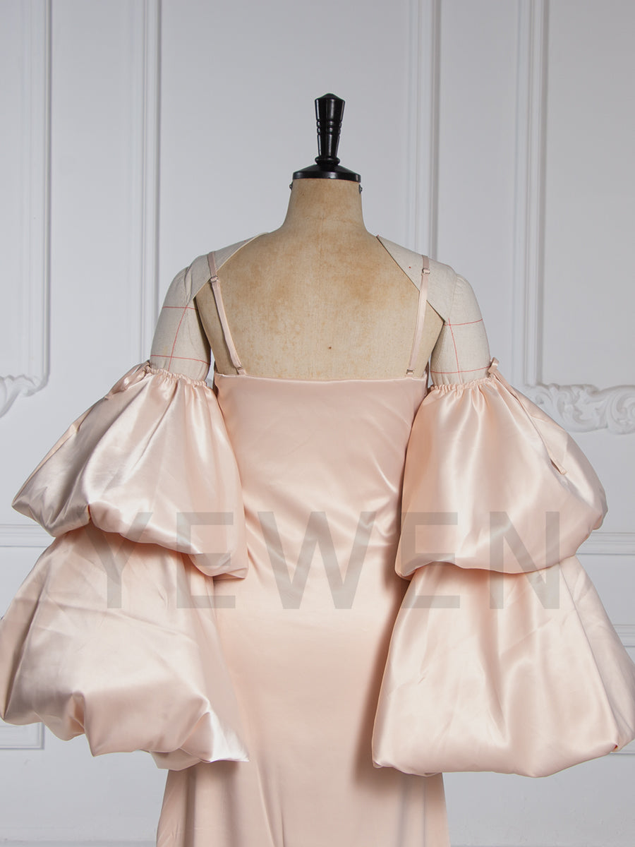 Custom Maternity Photoshoot Dress Oversized Puff Sleeve Pretty Maxi Pregnancy Dress for Women YW250065