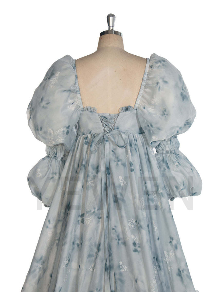 Princess Organza Flower Dress Women Corset Birthday Dress Floral Photoshoot Dress YW243146