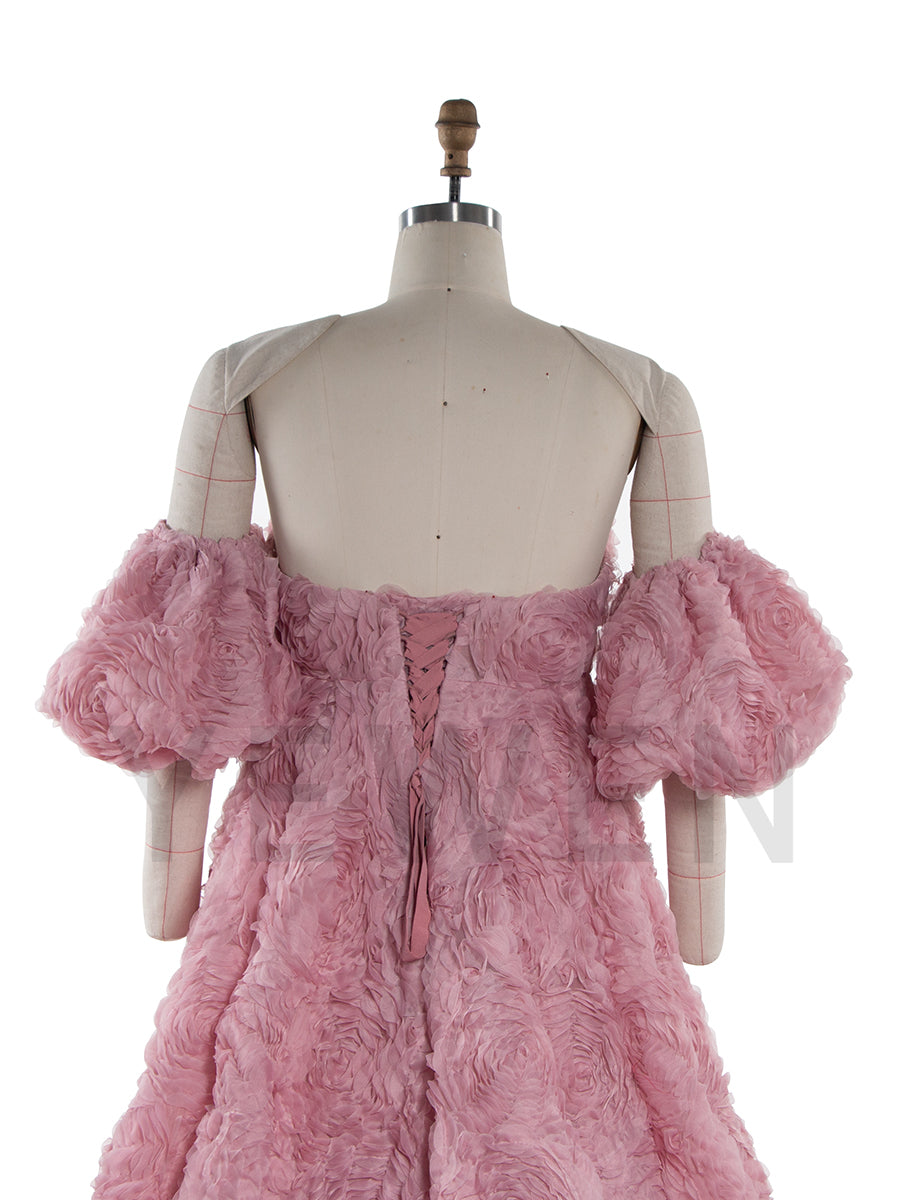 Exquisite Sweetheart 3D Flowers Dress for Maternity Photoshoot YW251026