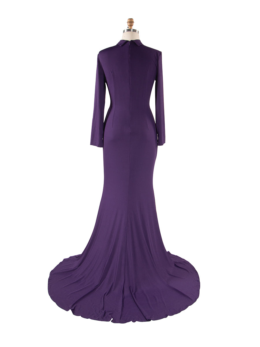 Long Sleeves Stretchy Fabric Red Maternity Dresses for Photoshoot Show Belly Baby Shower Dresses YW243168