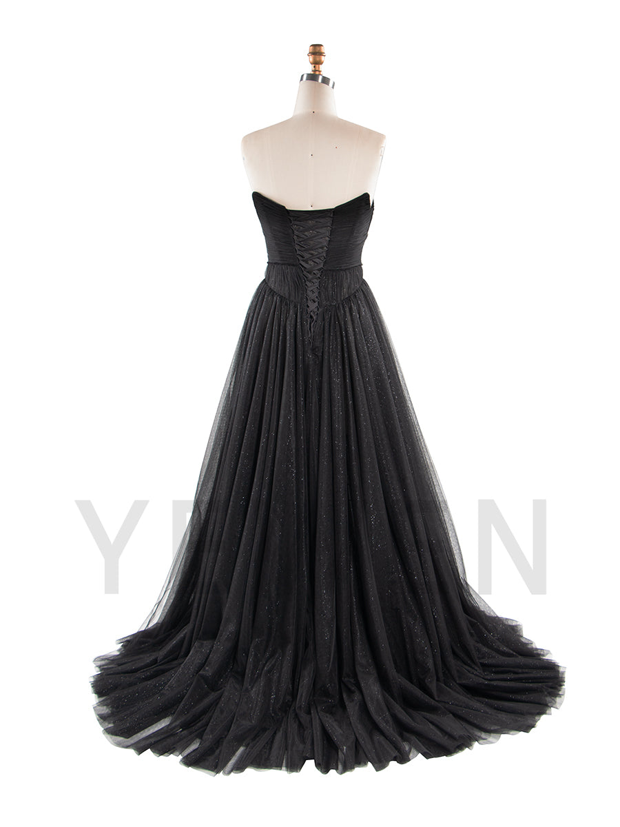 A Line Pink Tulle Dress Corset Prom Dress Princess Bridal Shower Dress YW250075