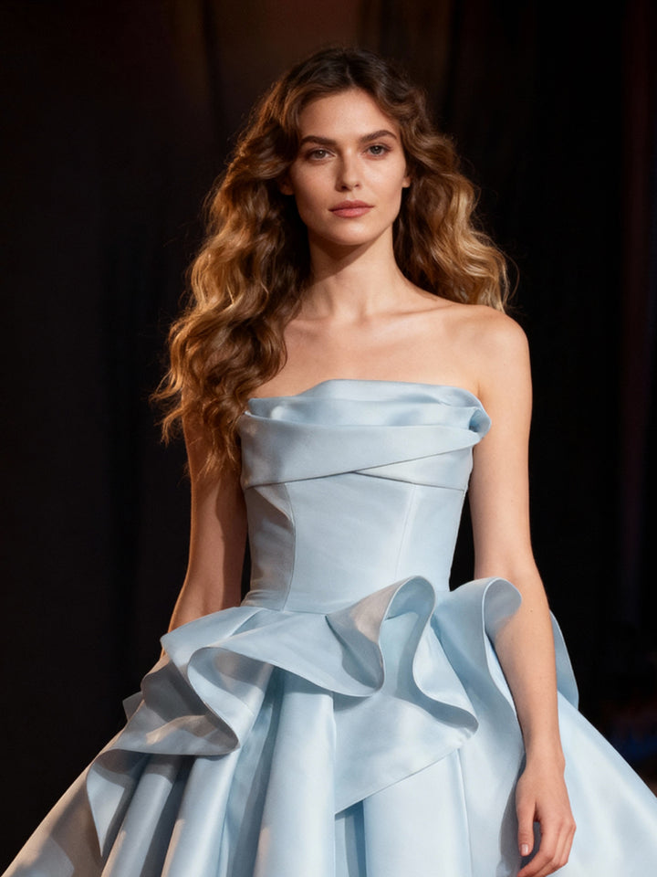 Satin Evening Dress Birthday Banquet Dress