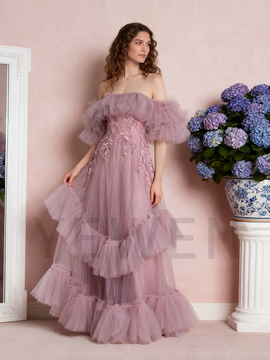 Tulle with Embroidery Lace Dress for Photo Shoot  YW250036
