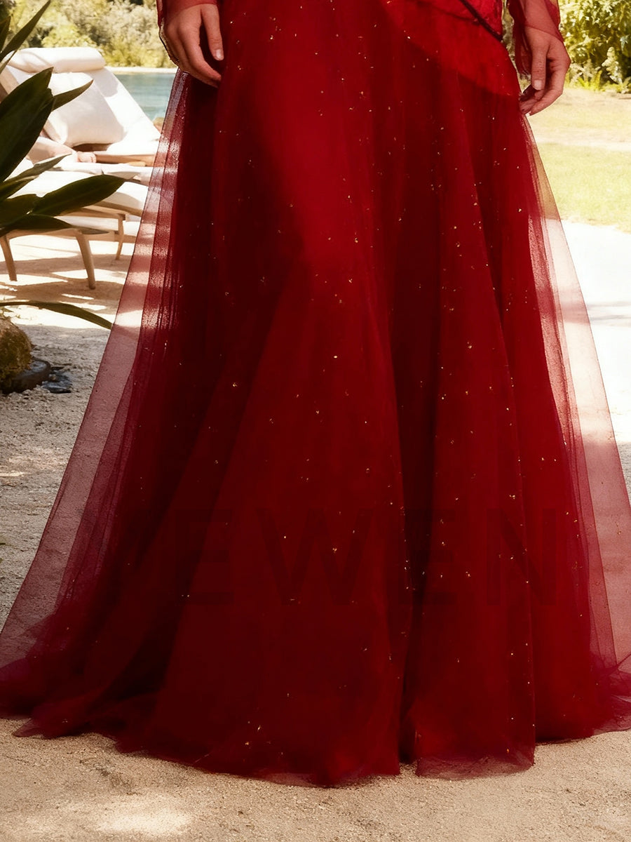 Modern Style Mermaid Evening Dresses Red Formal Dress