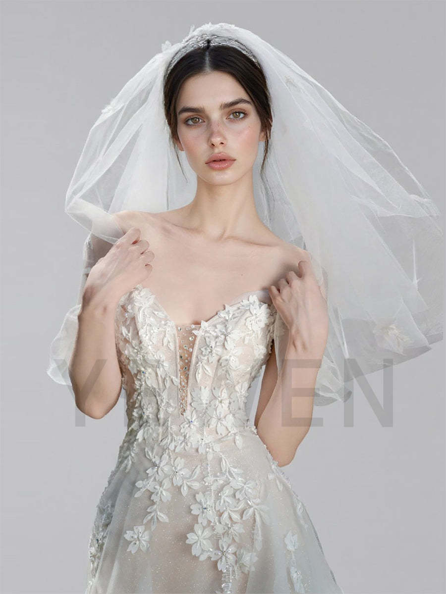 Fairytale Off The shoulder Wedding Dress Women Bridal Dress Customised