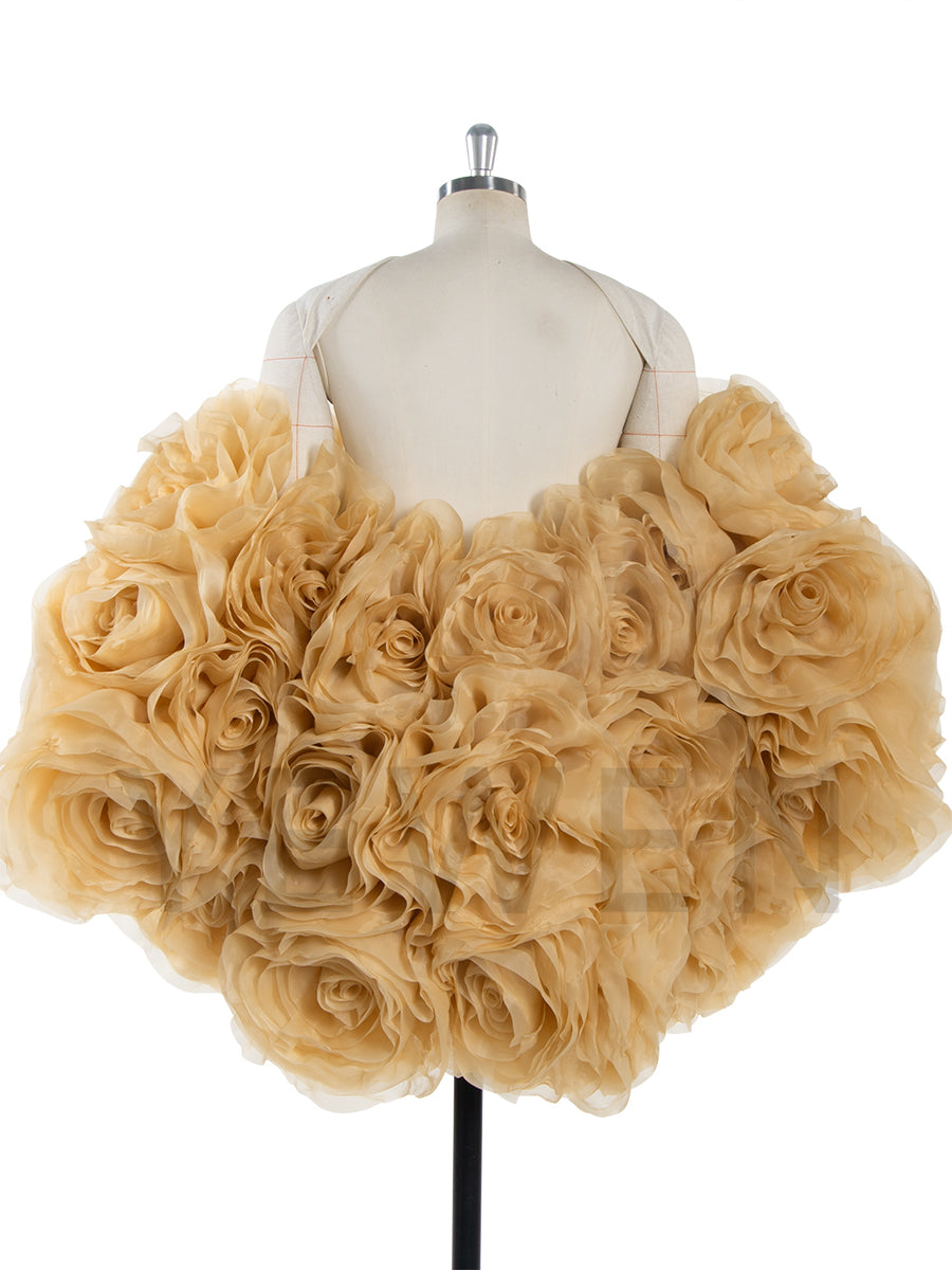 Gorgeous Handmade 3D Floral Shawl Photography Cape YW250040-1