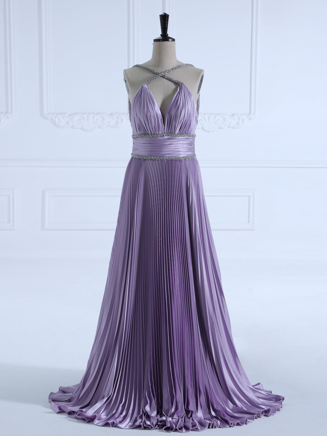 purple criss cross dress Open Criss-Cross Back Atria Formal Dress 6818H Black / Small