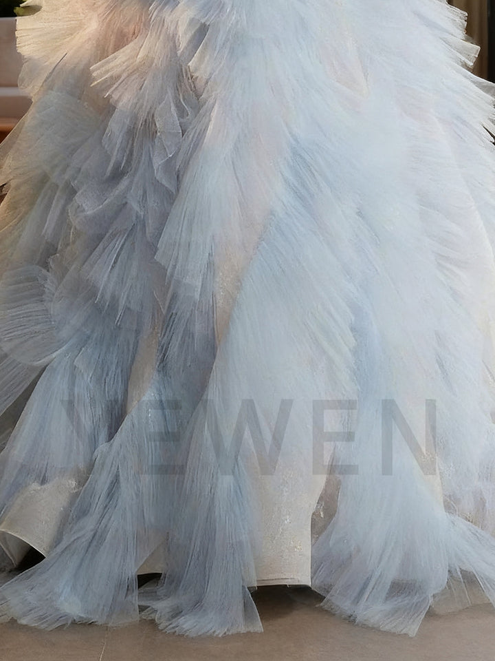 Formal Evening Dress Multilayers Gala Gown Wedding Photography Dress