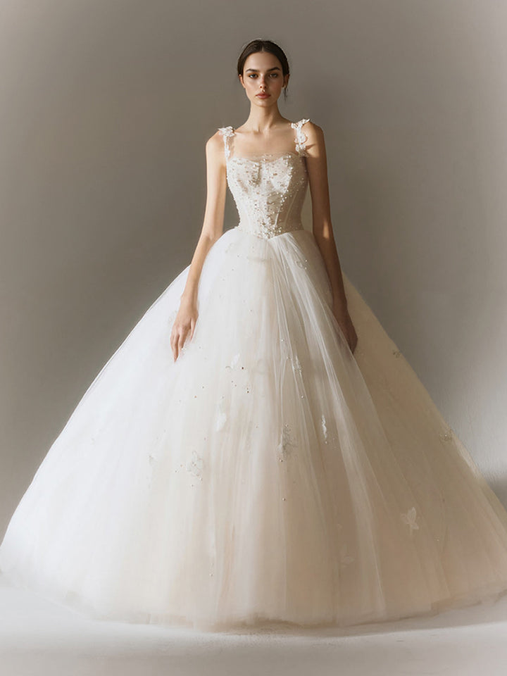 Beading Princess Wedding Dress Off Shoulder Bridal Gown