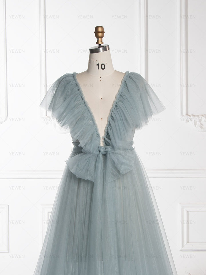 Maternity Photoshoot Dress Tulle Pregnancy Gown Baby Shower Outfit YW260221