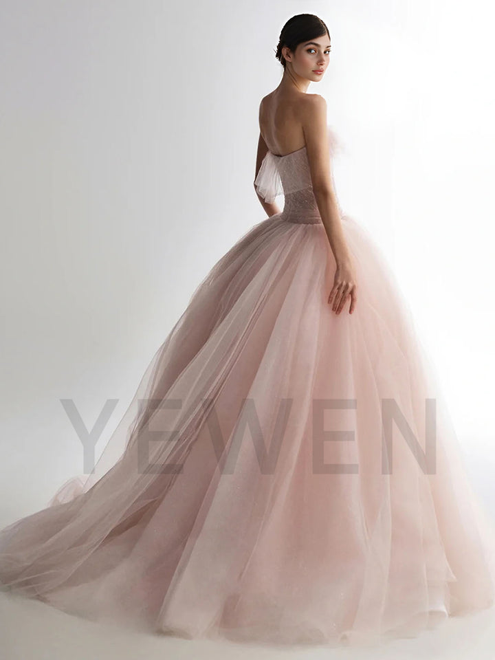 Customized Woman Colored Wedding Dress Elegant Evening Gown