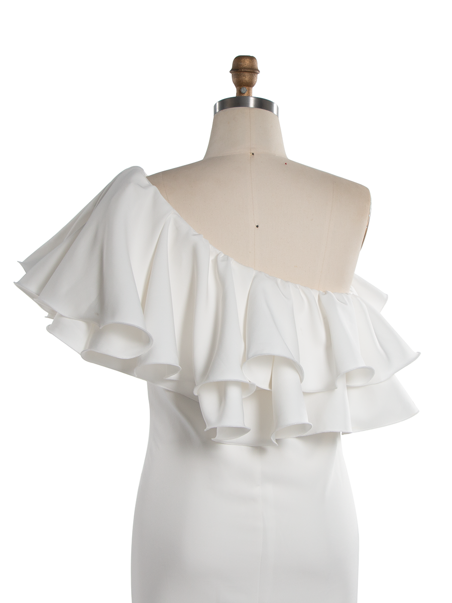 Ruffles One Shoulder Slim Maternity Dress Pregnant women Gown for Photo Shoot YW250083