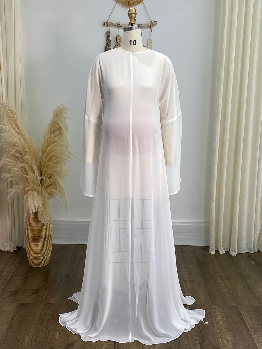 white sheer maternity dress Sheer maternity dress for photoshoot, short sleeve maternity dress for photoshoot