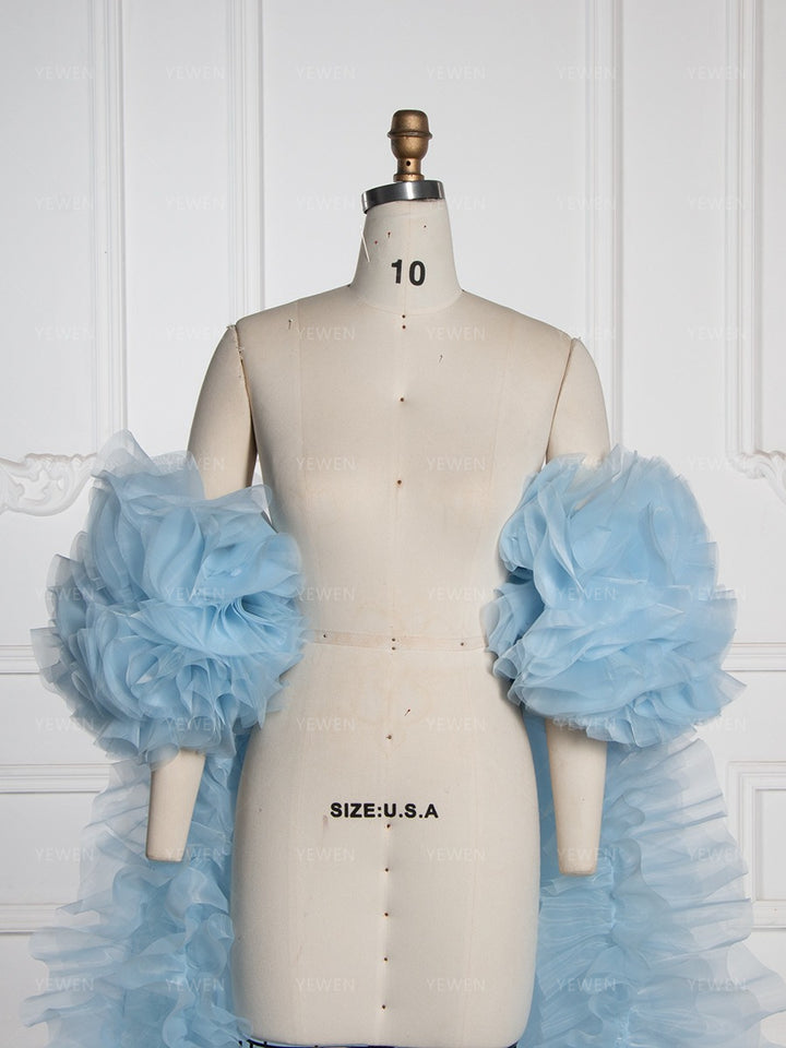 Chic Organza Ruffles Photoshoot Robe Cape YW260229