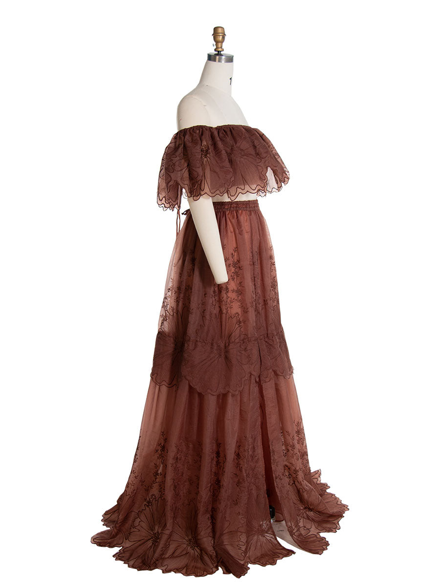 Elegance 2 Piece Set Lace Boho Dress Photo Shoot Dress Bohemian Maternity Gown Baby Shower YW240122 yewendress Elegance 2 Piece Set Lace Boho Dress Photo Shoot Dress Bohemian Maternity Gown Baby Shower YW240122 yewendress
