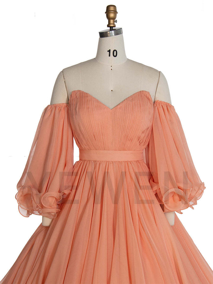 Silky Chiffon Fluffy Dress Large Festival Dress Women Puffy Photoshoot Dress YW240040