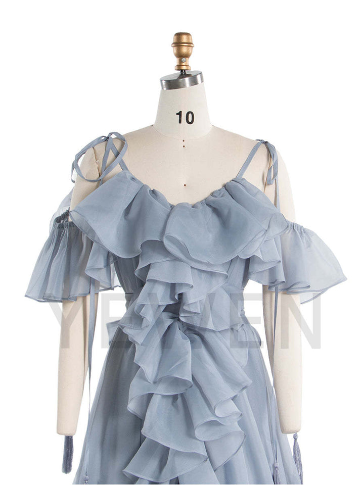 Elegant Organza Dress with Ruffles Women Corset Birthday Party Dress Photoshoot YW243167