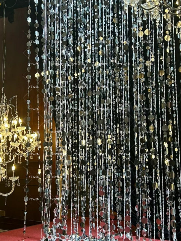 Silver Sequined Backdrop Cloth for Photo Props Decorative Wall Party Birthday Holiday Arrangement YW2603132D