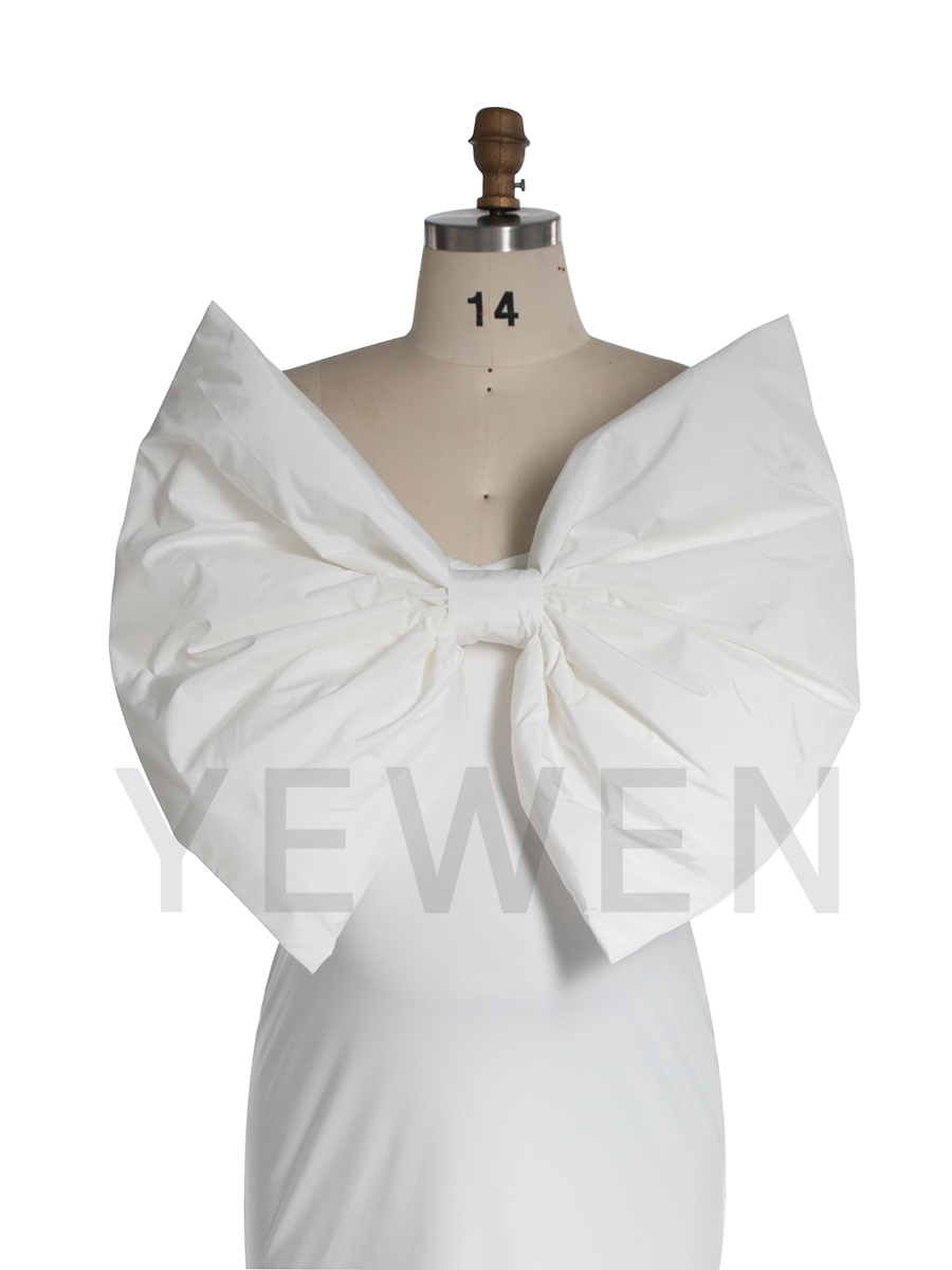 Big Bow Mermaid Pregnancy Shooting Dress Strapless Spandex Matrenity Photo Shoots Dress YW251053