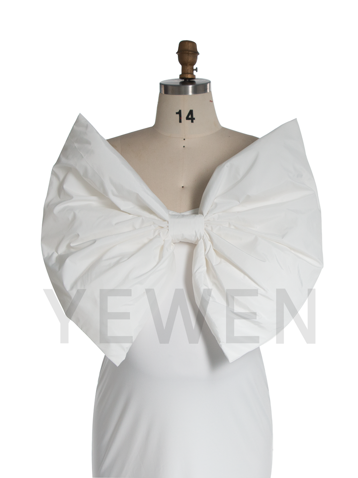 Big Bow Mermaid Pregnancy Shooting Dress Strapless Spandex Matrenity Photo Shoots Dress YW251053