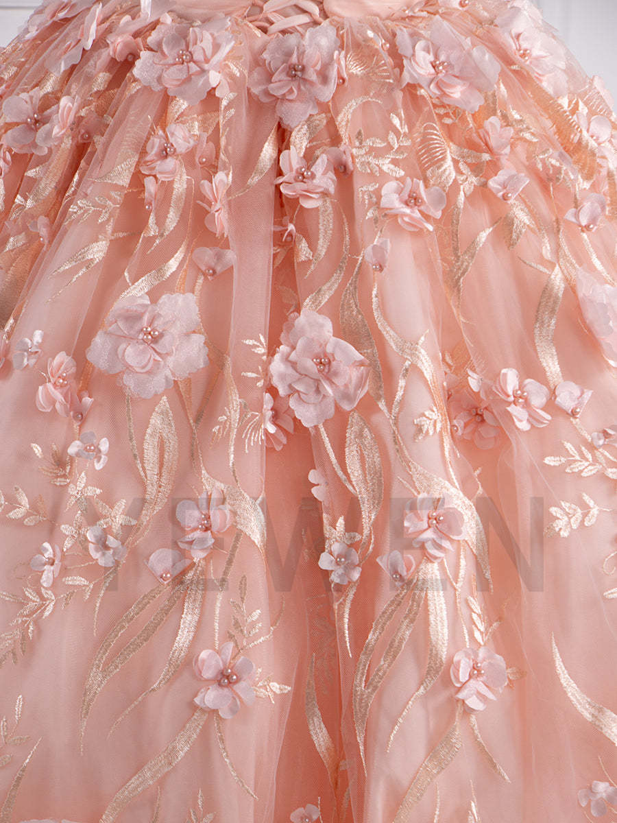 Flower Girls Party Dresses for Weddings Birthday Children Princess Photo Shoot Dress Puffy Gown YW250019