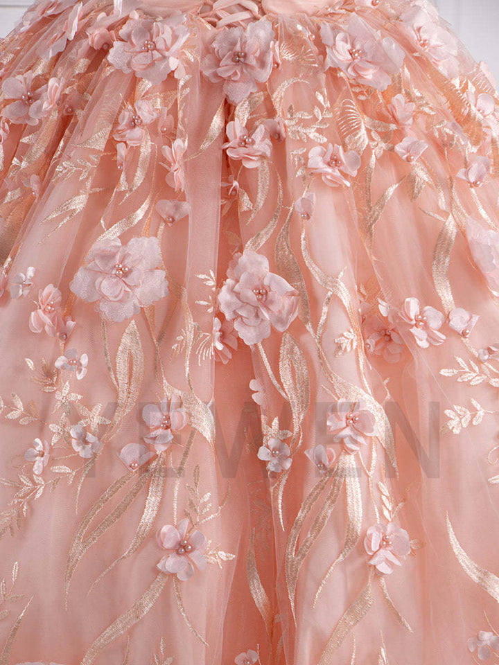 Flower Girls Party Dresses for Weddings Birthday Children Princess Photo Shoot Dress Puffy Gown YW250019