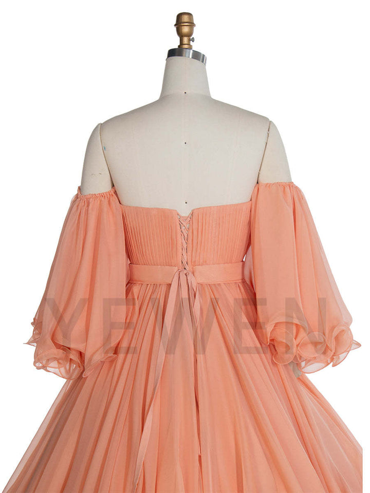 Silky Chiffon Fluffy Dress Large Festival Dress Women Puffy Photoshoot Dress YW240040