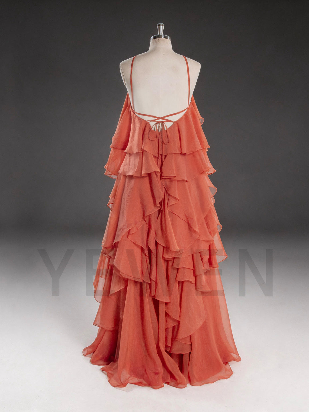 Solid Spliced Ruffles Party Beach Dress Backless Slim Maxi Dress