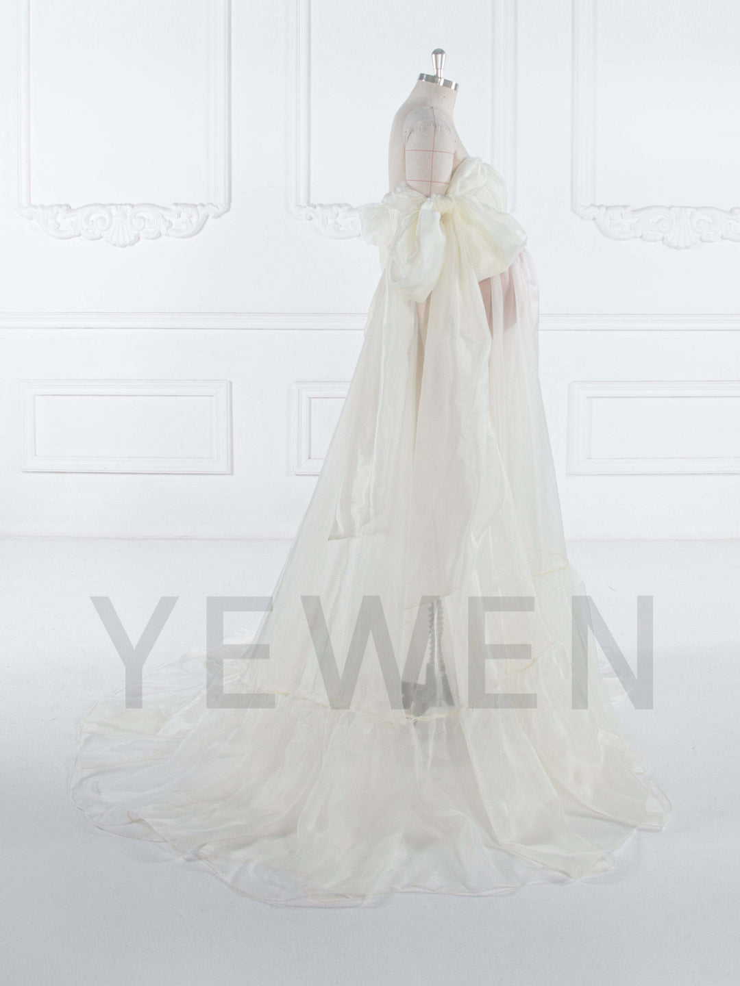 Silk Soft Organza Maternity Baby Shower Dress Summer Maternity Dress for Photoshoot YW240019