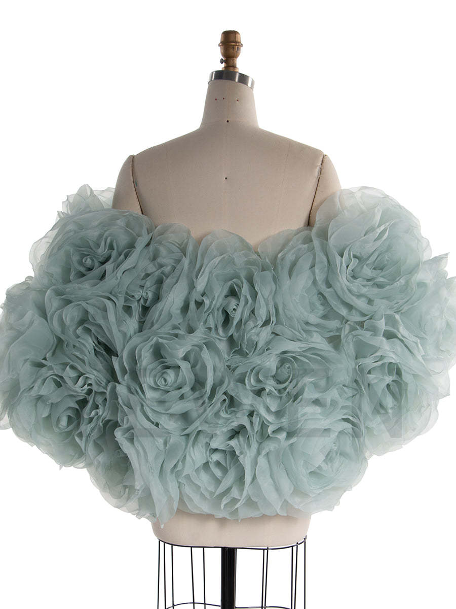 Gorgeous Handmade 3D Floral Shawl Photography Cape YW250040-1