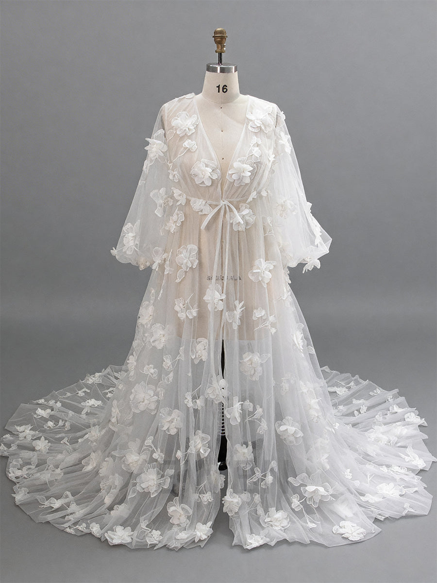 Maternity Dress for Photo Shoot Floral Tulle Pregnancy Dress YW251061