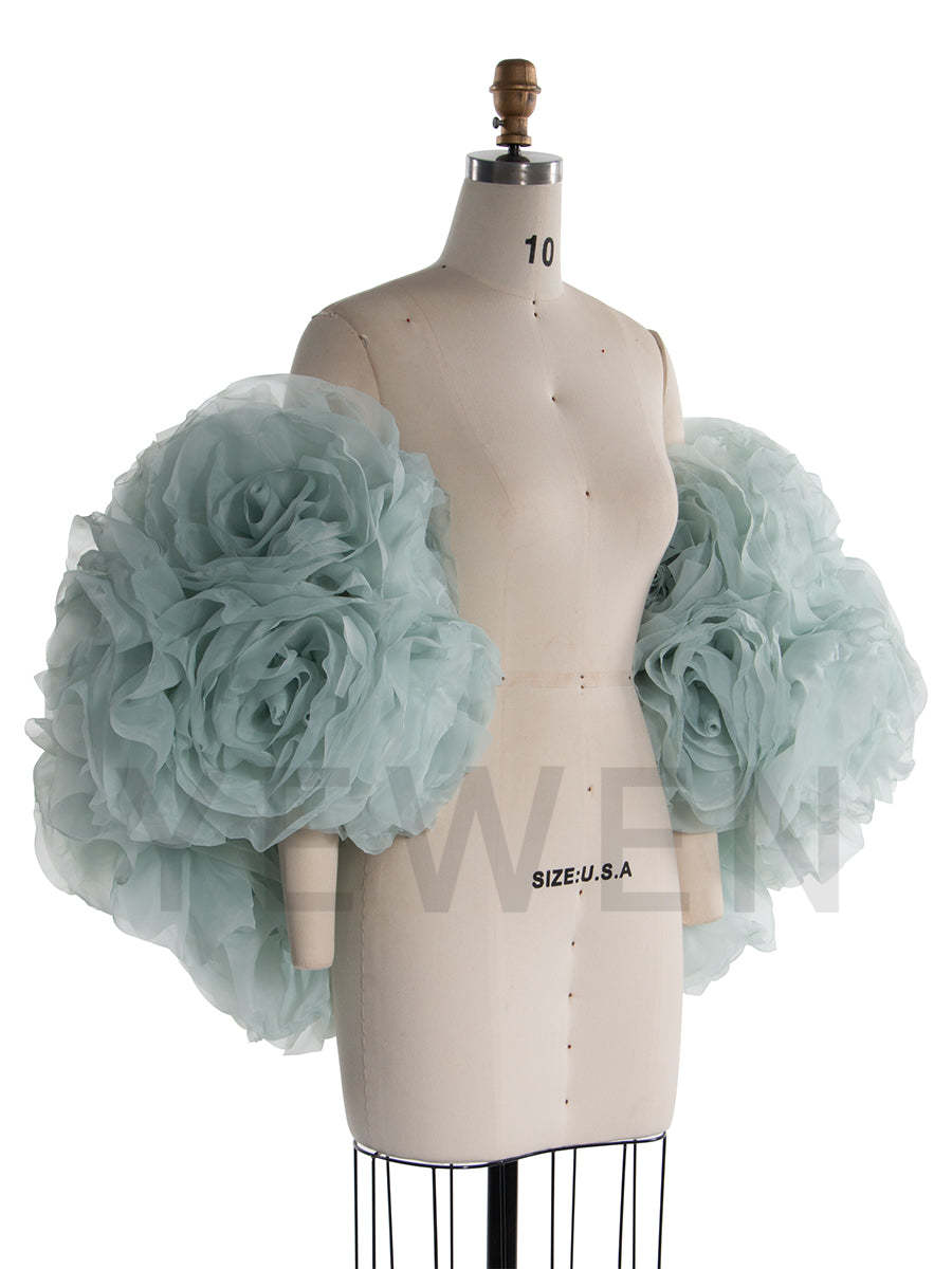 Gorgeous Handmade 3D Floral Shawl Photography Cape YW250040-1