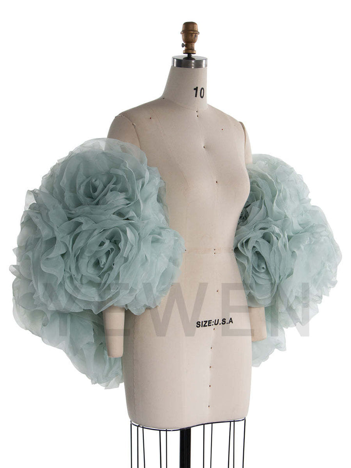 Gorgeous Handmade 3D Floral Shawl Photography Cape YW250040-1