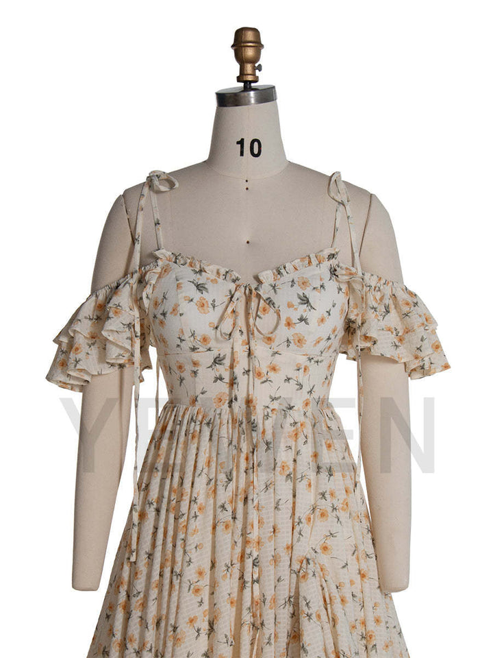 Boho Gown for Rehearsal Dinner Gender Reveal Bohemian Photoshoot Props YW240034