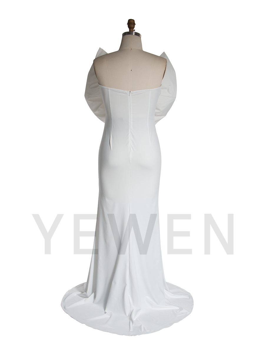 Big Bow Mermaid Pregnancy Shooting Dress Strapless Spandex Matrenity Photo Shoots Dress YW251053