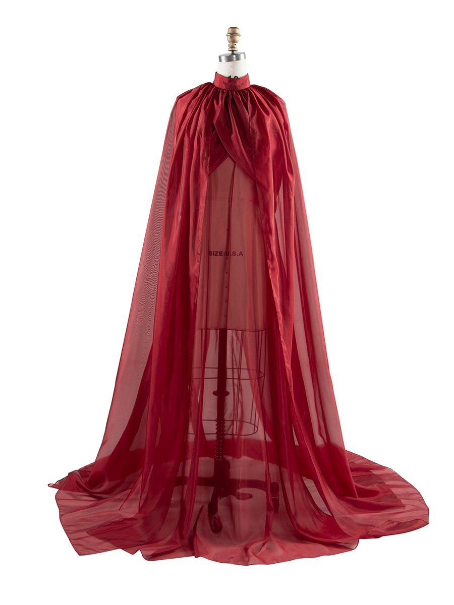 Sheer Maternity Cape Gown Olive Green Maternity Photoshoot Dress YW250037