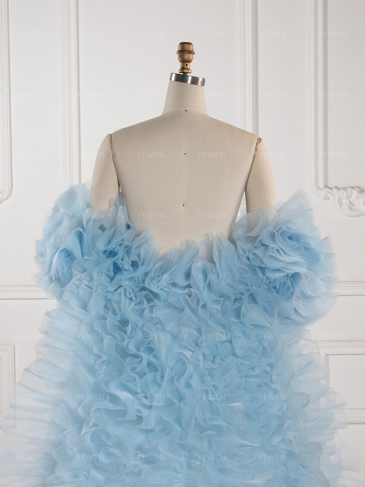 Chic Organza Ruffles Photoshoot Robe Cape YW260229