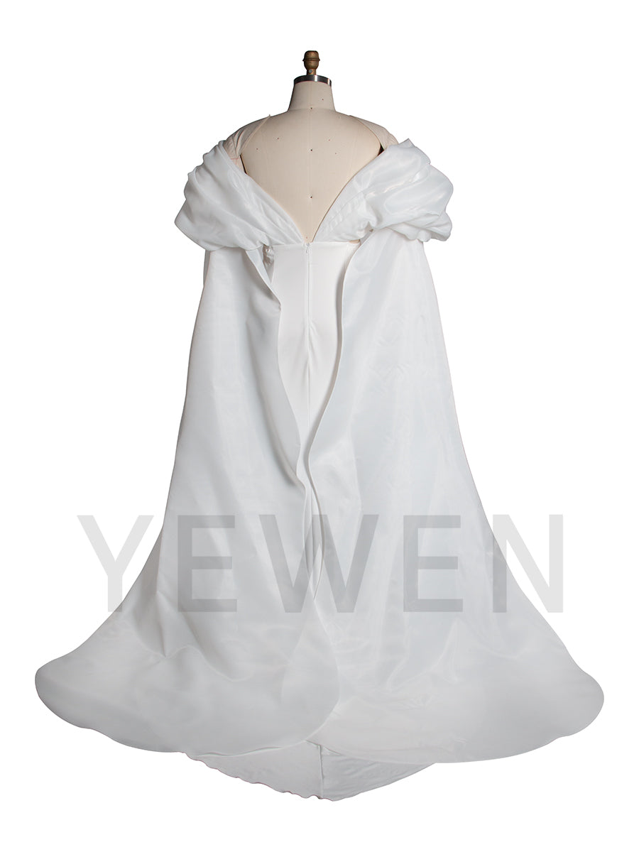 Caped Shoulder Mermaid Maternity Gown Baby Shower Dress YW251019