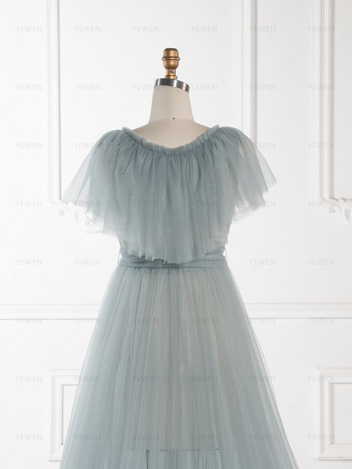 Maternity Photoshoot Dress Tulle Pregnancy Gown Baby Shower Outfit YW260221