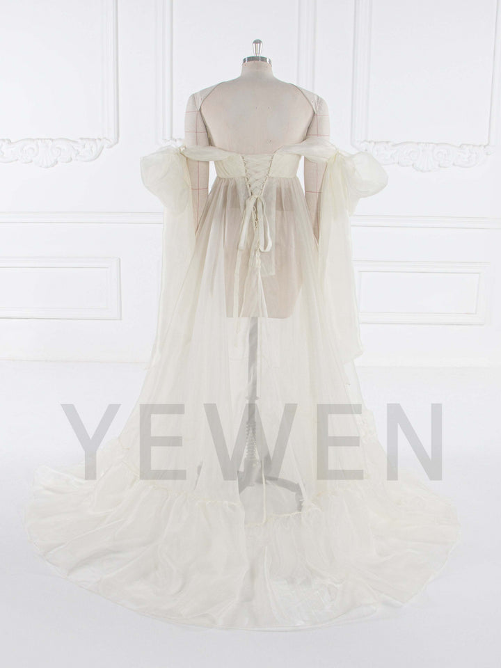 Silk Soft Organza Maternity Baby Shower Dress Summer Maternity Dress for Photoshoot YW240019