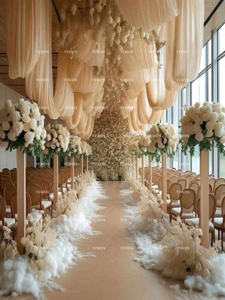 Elegant Party Backdrop for Wedding Birthday Anniversary Staircase Chair Decorations Photo Backdrop YW2603101D